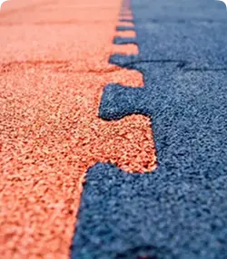 Rubber sports flooring