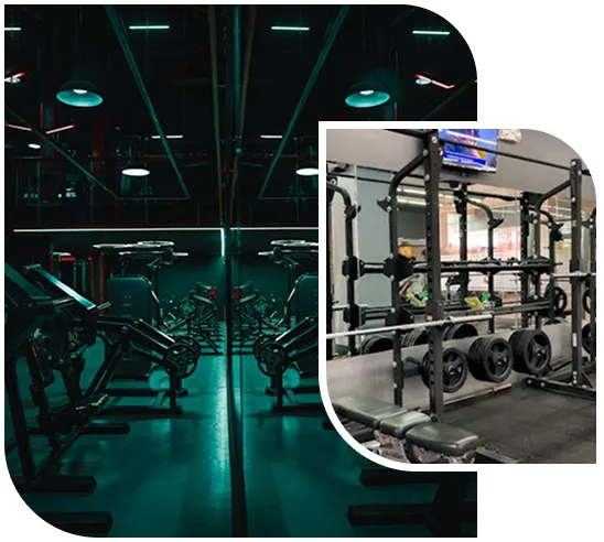 Mixed Rubber & Turf Hybrid Gym Flooring