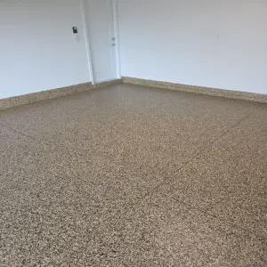 Garage flake flooring