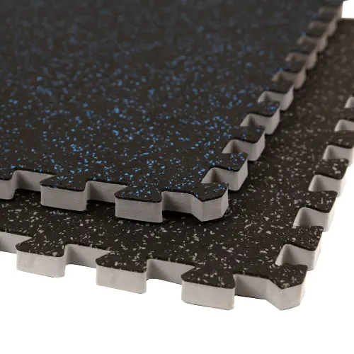Interlocking rubber mat
